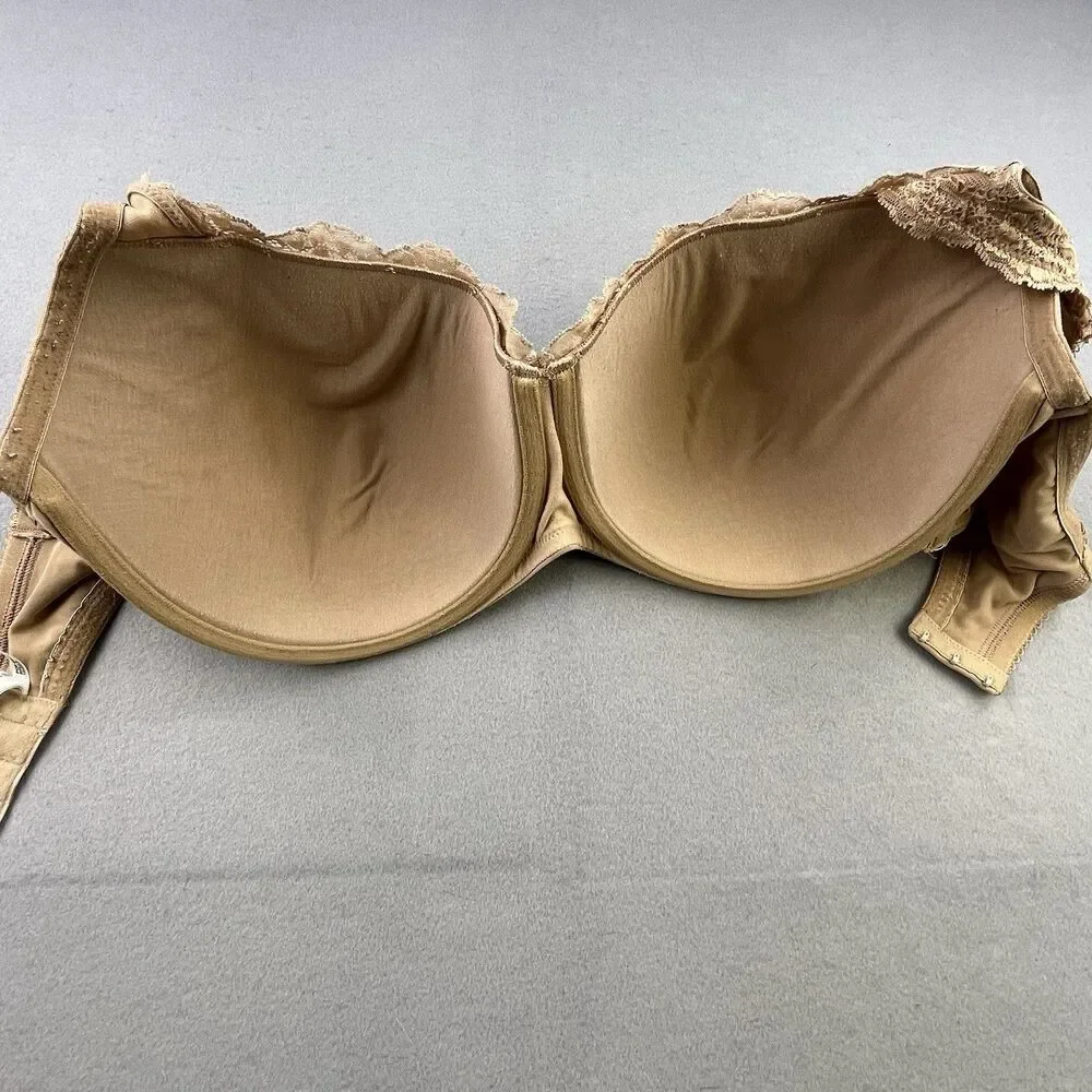 Le Mystere Women's Lace Tisha Bra Size 40G Nude Full Figure Support Underwire